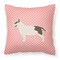 Caroline's Treasures BB3678PW1818 Bull Terrier Checkerboard Pink Decorative Pillow, 18"" x 18"", Multicolor